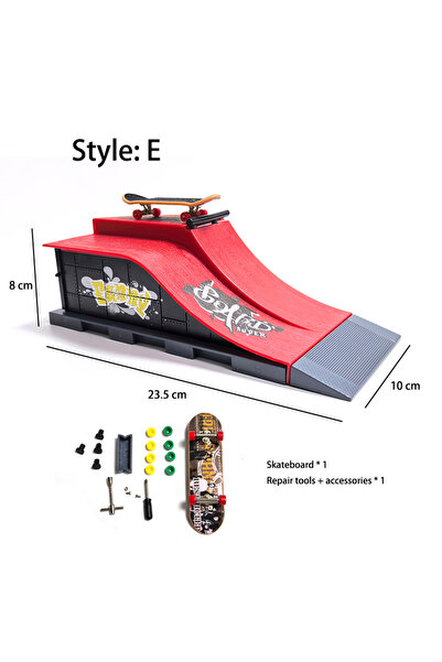 Choice3 Style-E DIY Finger Skateboard Skate Park Ramp Parts Professional Tech...