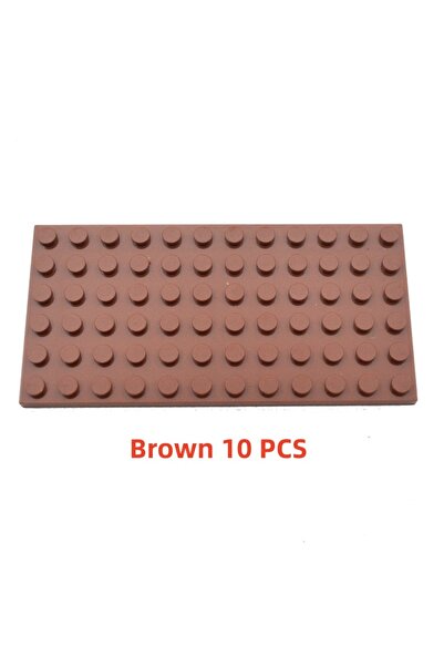 Choice3 10PCS Brown 10PCS 6X12 Dots Base Plate Classic MOC DIY City Figures B...