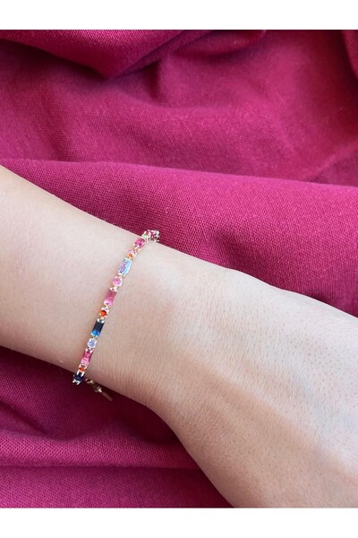 nunu takı Colorful Thin Stone Beaded Bracelet