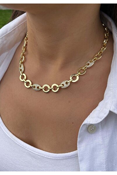 nunu takı Ring Necklace with Stones