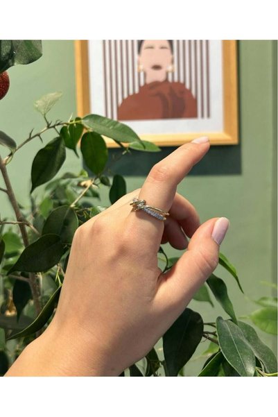 nunu takı Ring Stone Spiral