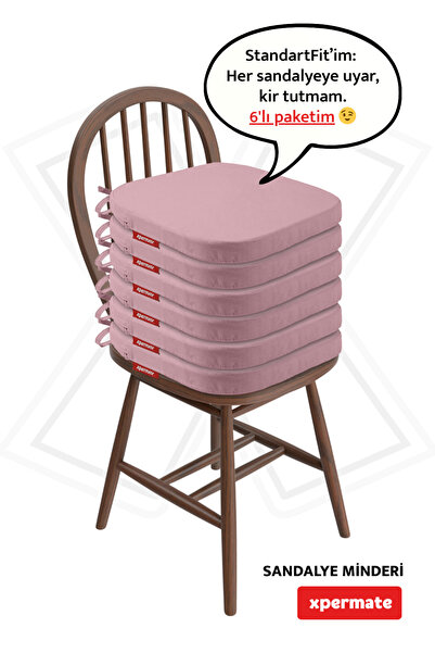 XPERMATE Set de 6 perne pentru scaune 42x42 cm, rezistente la apă și ulei, cu...