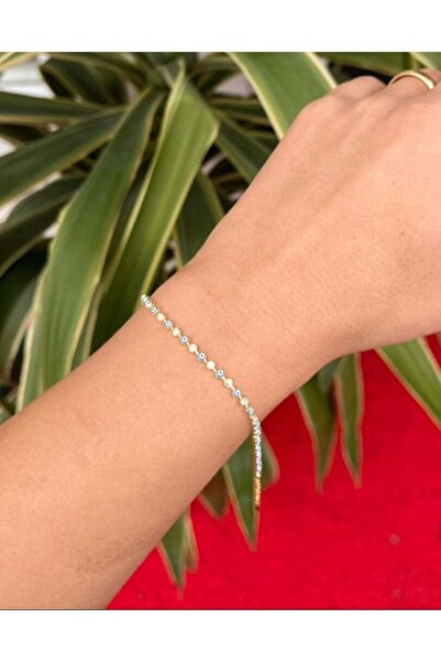 nunu takı Minimal Evil Eye Beaded Stone Bracelet