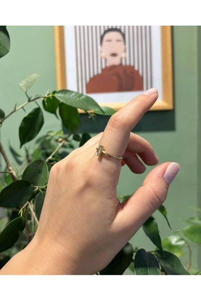 nunu takı Stone Box Thin Ring