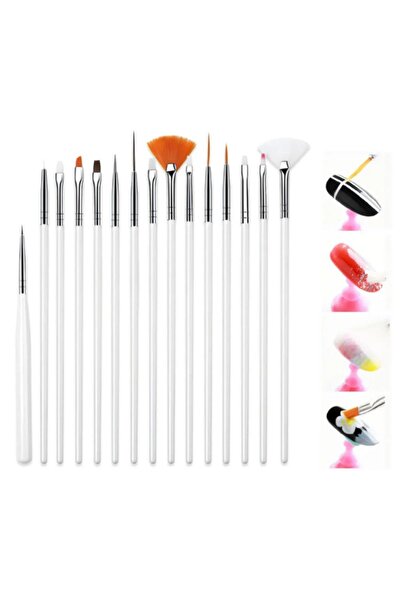 Acarlar Ticaret 21 Parça Pro Nail Art Desen Tırnak Süsleme Dot Ve French Seti