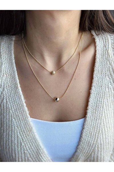 nunu takı Daire Charmlı Wrapped Chain Necklace
