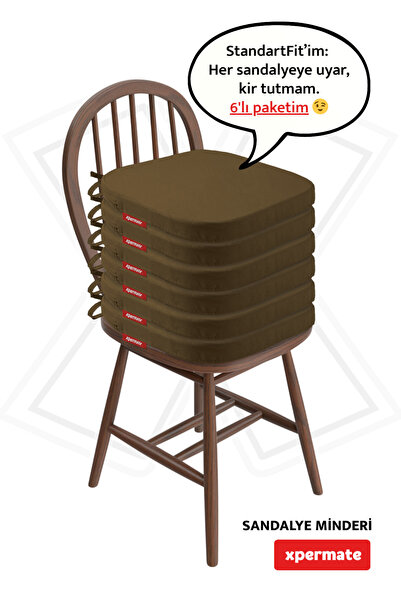 XPERMATE Set de 6 perne pentru scaune 42x42 cm, rezistente la apă și ulei, cu...