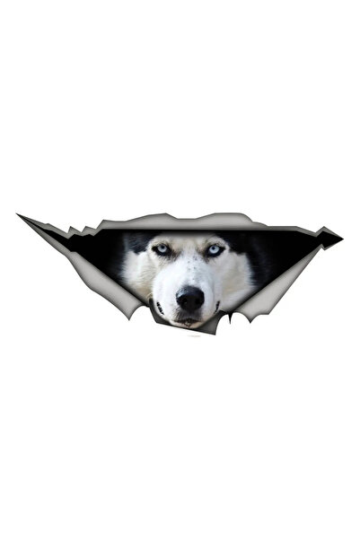Choice1 30x11cm S60415 PVC Car Sticker Husky Head Dog Pet Animal Self-adhesiv...