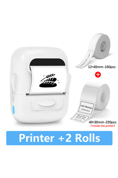 Choice1 White Add 1 Roll Marklife P50 Mini Label Printer Support Portable The...