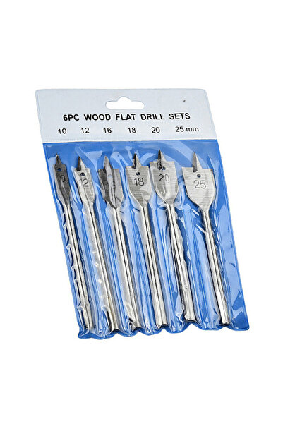 Choice Silver 6 Pcs Spade Drill Bit Set Paddle Flat Bits Hole Cutter Titanium...
