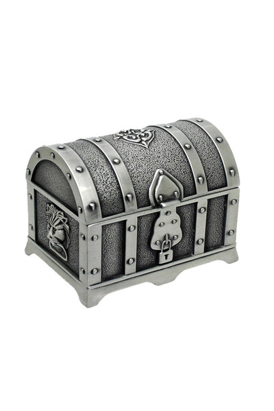 Choice 7 x 5 x 5 cm Pewter Color Size 7x5x5cm Vintage Jewelry Box Metal Art C...