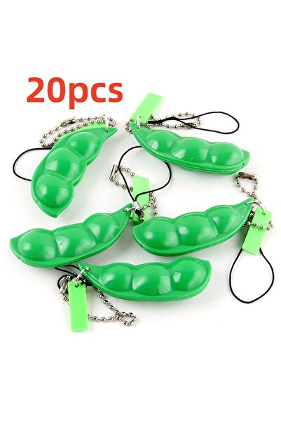 Choice3 20pcs 2-20pcs Fidget toy bag Portachiavi stress relief Edamame toy sq...