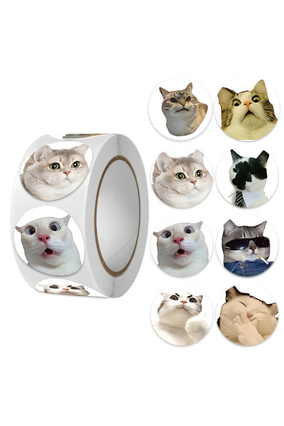 Choice 1inch-100pcs 100pcs/500pcs Cartoon Meme Cat Stickers For School Reward...