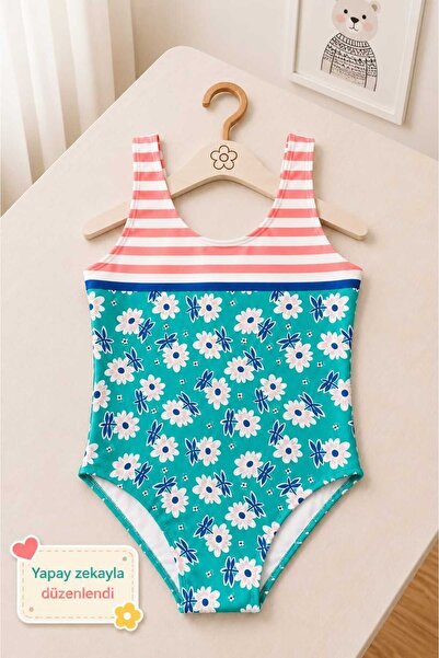 My Kids Wear Girl's Holiday Star One-Piece Swimsuit 12812