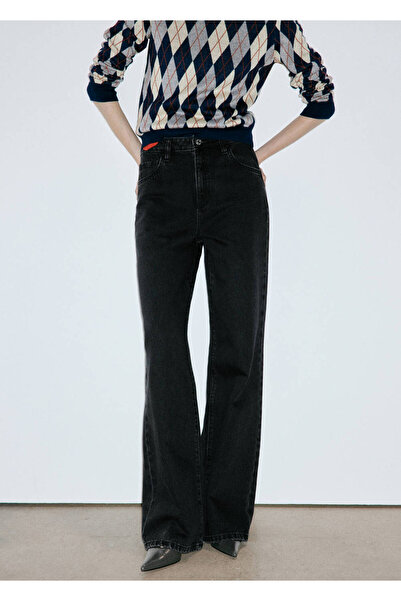 MANGO Woman Danila wide leg yüksek belli jean