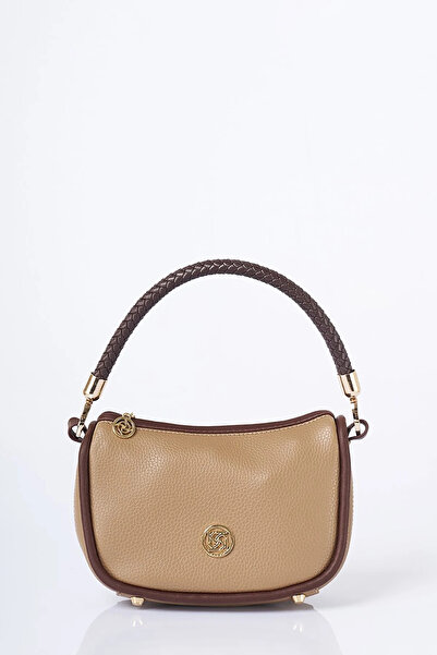 Kayra Faux Leather Hobo Bag Mink