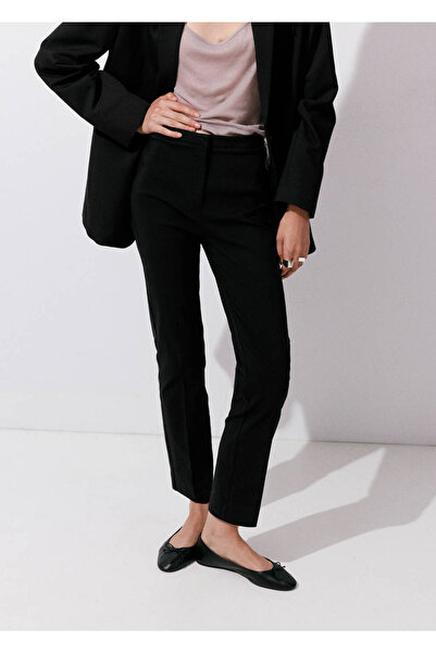MANGO Woman Düz kesim kısa paçalı pantolon