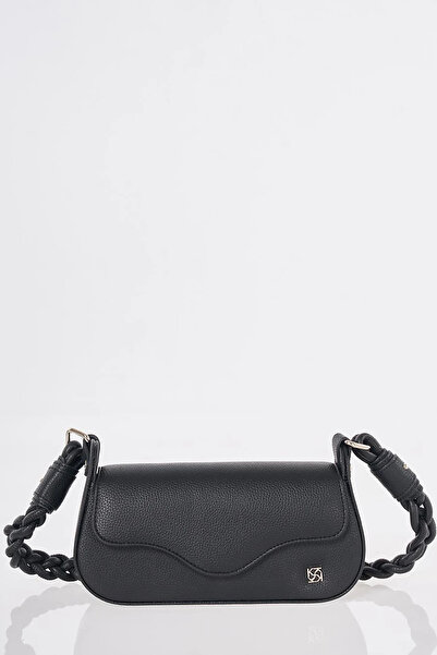Kayra Black Bagged Bag with Lid
