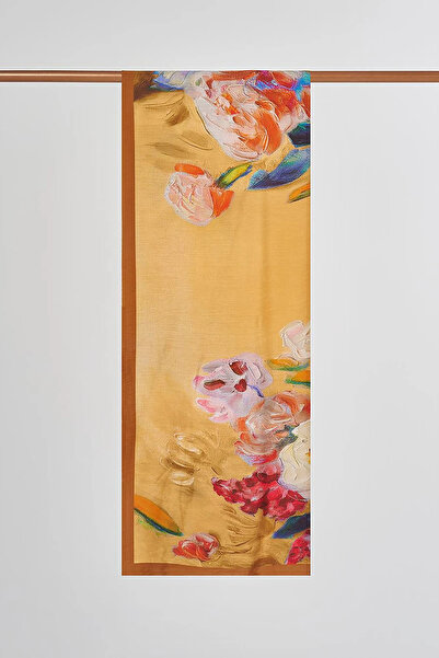 KYR Watercolor Effect Viscose Shawl Camel