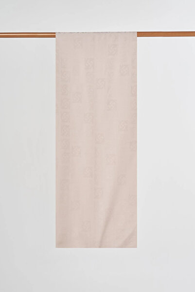 Kayra Logo Detailed Viscose Shawl Stone
