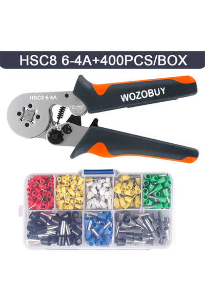 Choice3 HSC8 6-4 400pcs Ferrule Crimping Tool HSC8 6-4/6-6 Electrical Crimper...