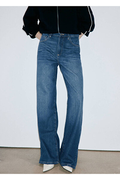 MANGO Woman Danila wide leg yüksek belli jean