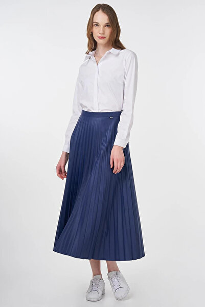 KYR Elastic Waist Pleated Faux Leather Skirt Saks