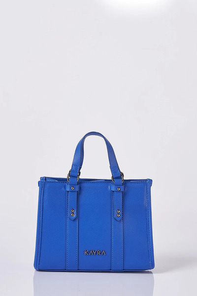 Kayra Faux Leather Tote Bag with Shoulder Strap Cobalt