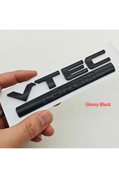 Choice Black 3D ABS Chrome Black Logo VTEC TURBO Badge Car Rear Trunk Sticker...