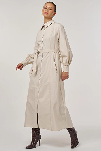 KYR Belted Shirt Dress Cream