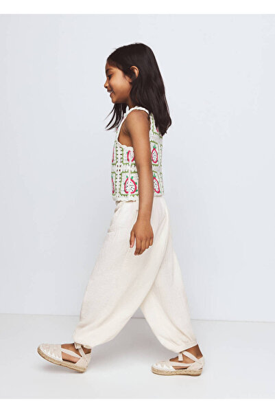 MANGO Baby Yanı bağcık detaylı pantolon