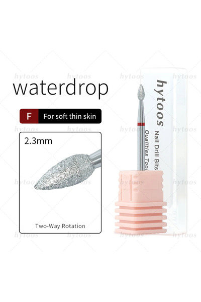 Choice14 G2305-F(S) HYTOOS Chrome Diamond Nail Drill Bits Pro Russian Cuticle...