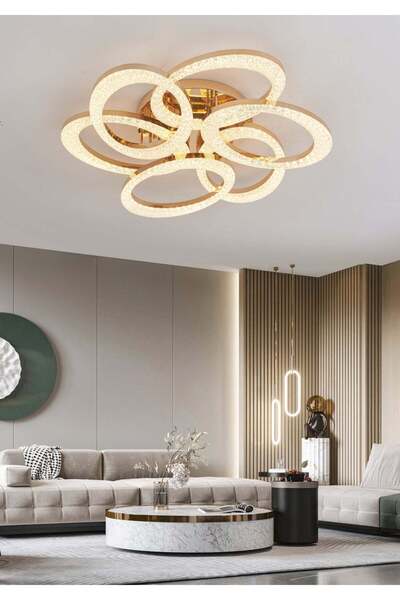 RFAN Candelabru LED, Model J409/3+3, Cu Telecomandă, 3 Tipuri de Lumină, 168W...