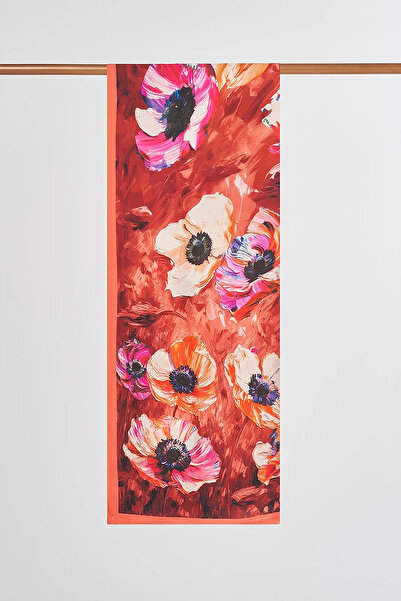KYR Floral Pattern Viscose Shawl Pomegranate Flower