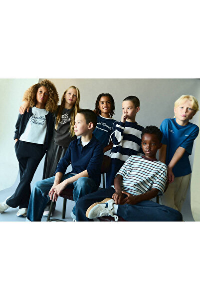 MANGO Kids Lastikli bel flare jogger pantolon