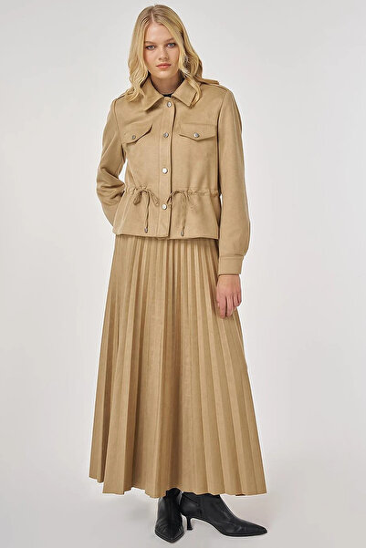 KYR Double Pocket Suede Jacket Dark Mink