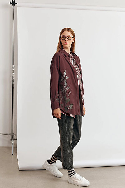 KYR 100% Cotton Tunic Dark Burgundy