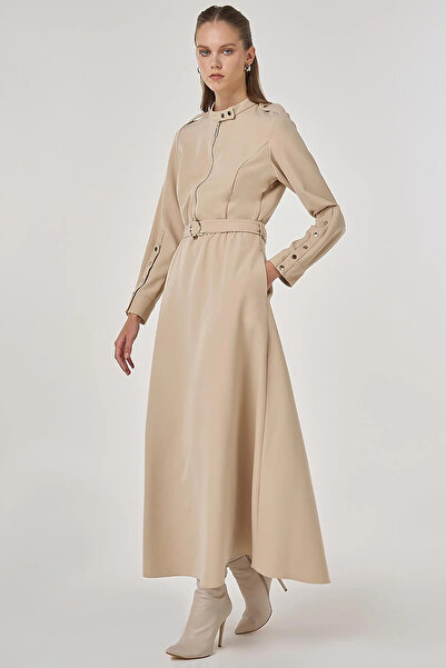 Kayra Maxi Dress with Belt Detail Stone