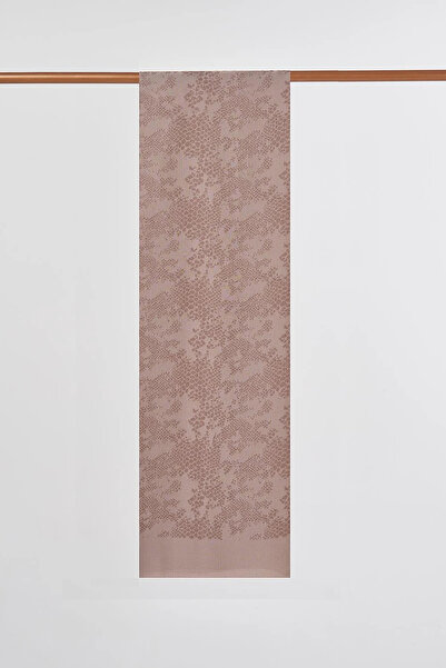 Kayra Abstract Pattern Floş Shawl Beige