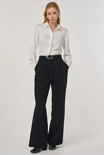 Kayra Belt Detailed Spanish Leggings Black