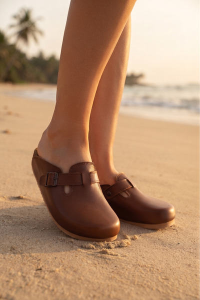 DOGİYE 6349 Brown Comfort Sabo Slippers