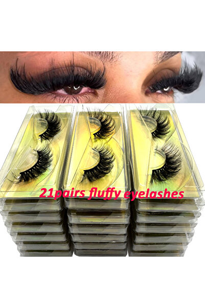 Choice1 21pairs-SL4 21 Pairs 3D Mink Wholesale Natural Eyelashes Lashes Handm...