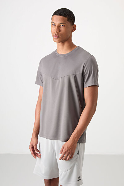TOMMY LIFE Dark Gray Breathable Textured Slim Flexible Standard Fit Men's Per...