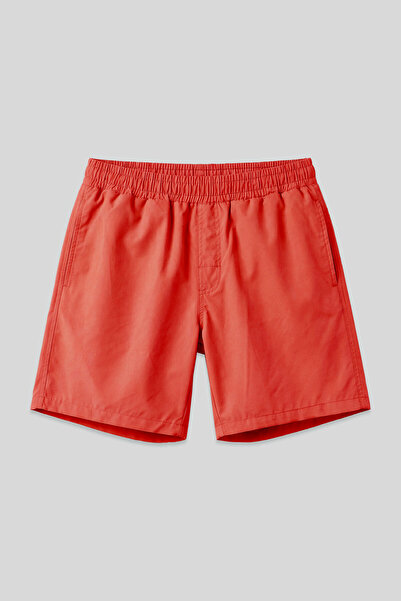 TOMMY LIFE Pantaloni scurți de baie portocalii cu uscare rapidă, cu ajustare ...