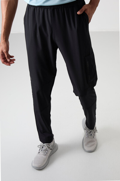 TOMMY LIFE Black Slim Soft Comfort Fit Men's Tracksuit Bottom - 82120