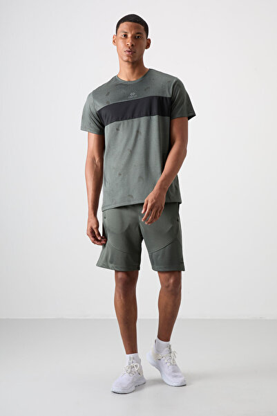 TOMMY LIFE Haki Kalın Yumuşak Comfort Fit Erkek Şort - 81271