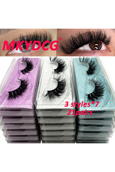 Choice 21pairs-SL1 21 Pairs 3D Mink Wholesale Natural Eyelashes Lashes Handma...