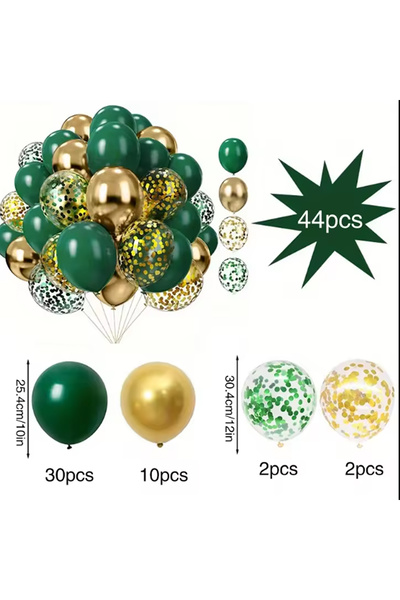 Choice Other Set 2 44 Piece Mixed Color Green Balloon Set, Suitable for Birth...