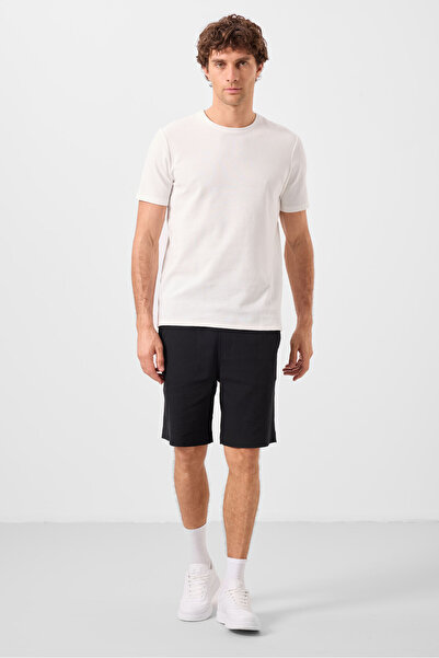 TOMMY LIFE Black Standard Fit Woven Lightweight Stretchy Chino Men's Shorts -...