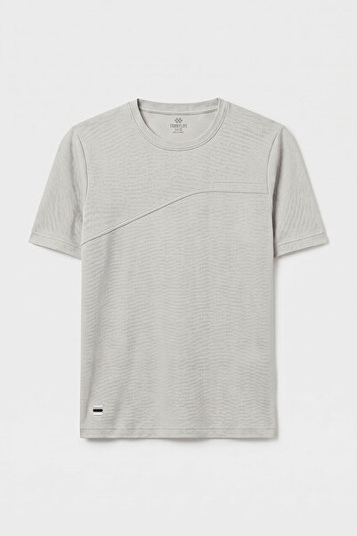 TOMMY LIFE Tricou pentru bărbați Stone, cu textură confortabilă și detaliu de...